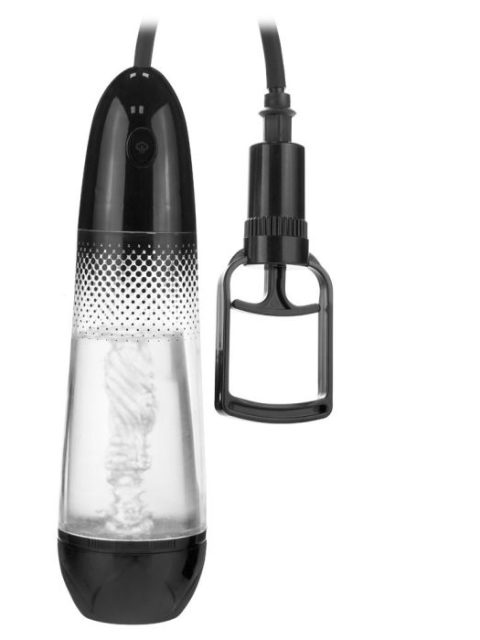 Me You Us Amplify Pump Masturbator Clear/Black