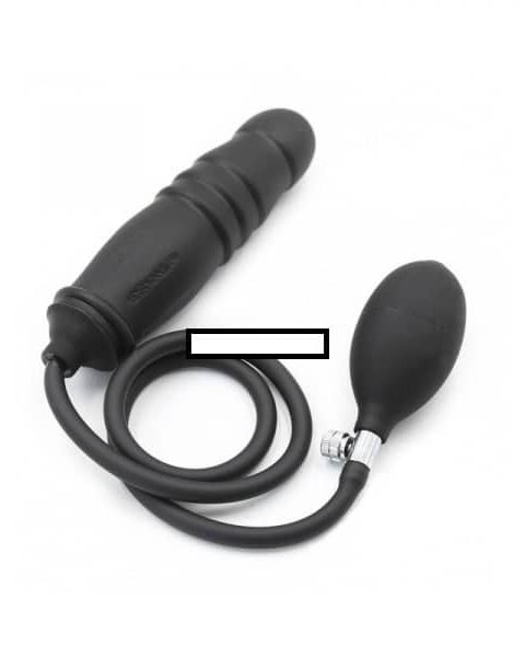 Rude Rider Inflatable Dildo, black