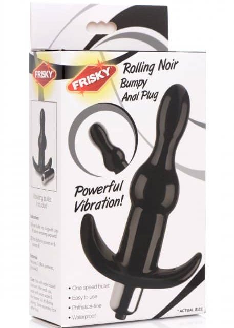 Rolling Noir Bumpy Anal Plug
