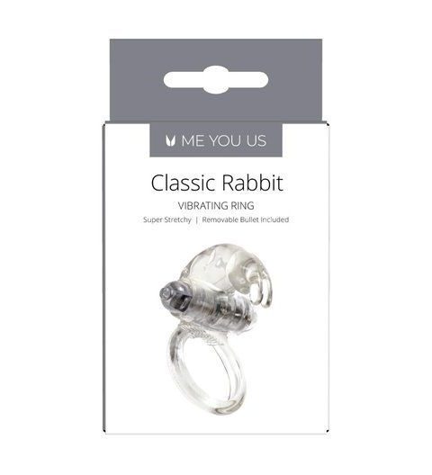 Me You Us Classic Rabbit Cock Ring Transparent