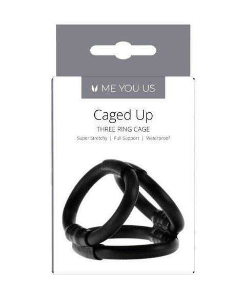 Me You Us Caged Up Cock Cage Black
