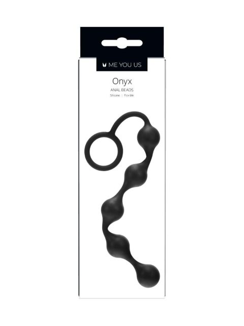 Me You Us Onyx Silicone Anal Beads Black