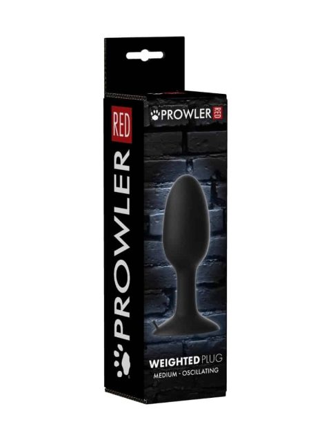 Prowler RED Medium Weighted Butt Plug Black