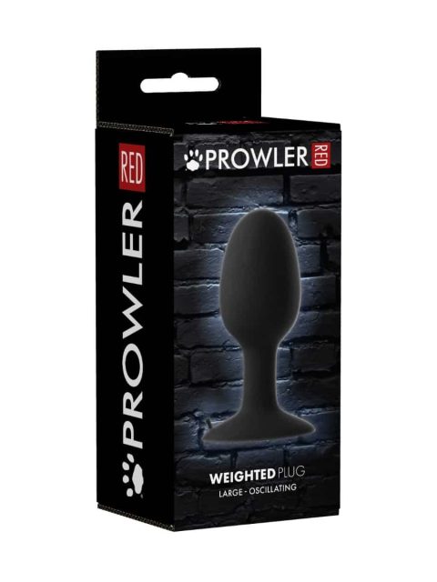 Prowler RED Large Weighted Butt Plug Black