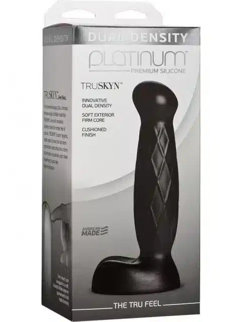 Platinum - The Tru Feel 7 inch Silicone Dong Black