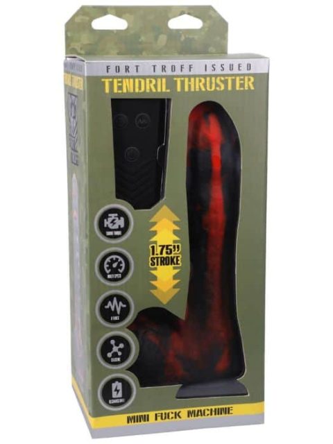 Fort Troff Tendril Thruster Mini Fuck Machine Dildo Silicone Red Black
