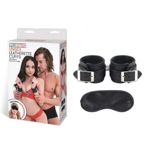 Lux Fetish Unsex Leatherette Cuffs