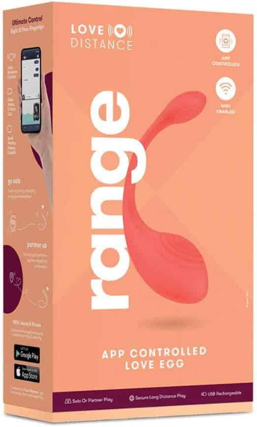Range Rechargeable Vibrating Egg App Controlled in Coral