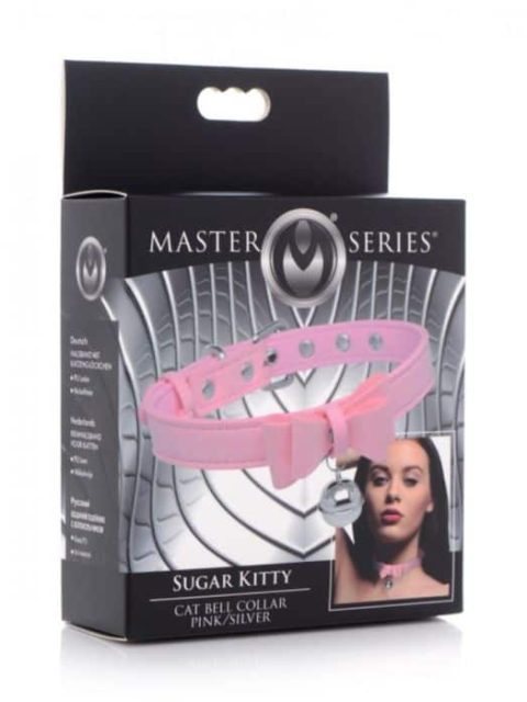 Master Series Sugar Kitty Cat Bell Collar Pink Silver