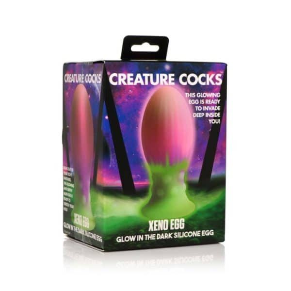 Creature Cocks Xeno Egg Glow in the Dark Silicone Egg Pink Large 4.5 Inch