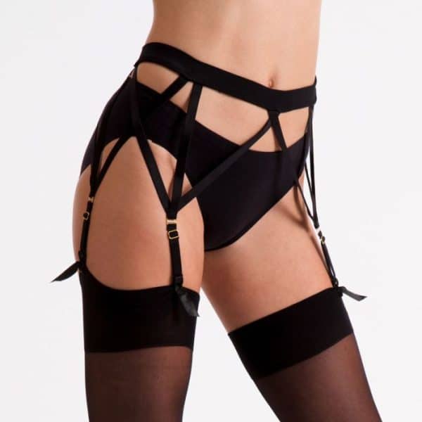 Silky Cross Strap Suspender Belt