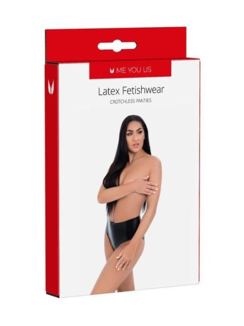 Me You Us Latex Crotchless Panties