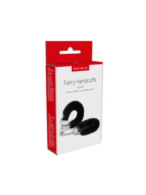 Me You Us Furry Handcuffs Black