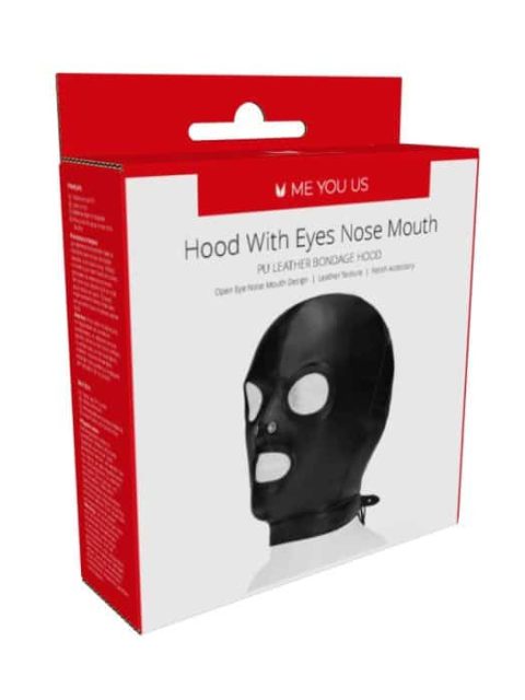 Me You Us Black Hood with Eyes Nose Mouth