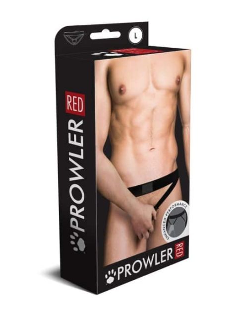 Prowler RED Ass-less Cock Ring Jock Strap Black