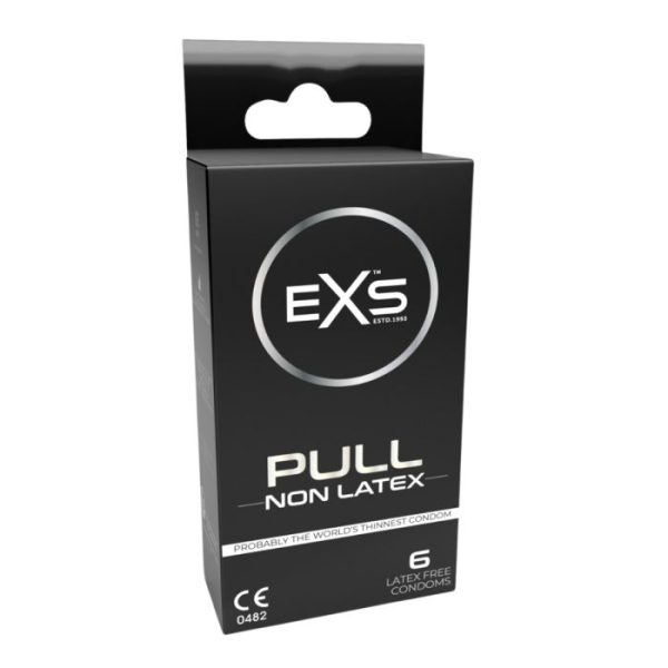 EXS PULL Condoms 6-Pack - Non-Latex & Silicone Lubricated