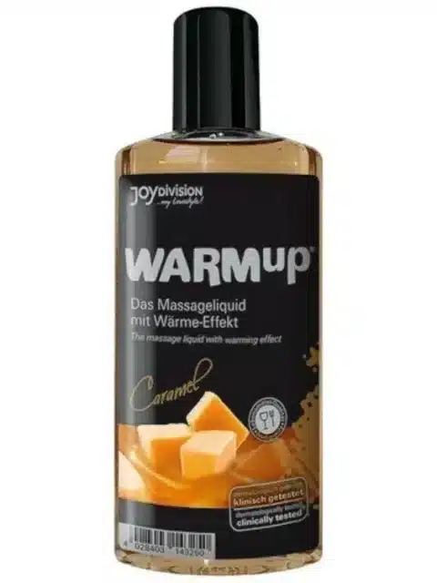 Warmup with Caramel Flavored Liquid for Massage