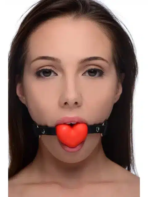 Heart Beat Silicone Heart Shaped Mouth Gag BDSM Bondage Fetish Gear