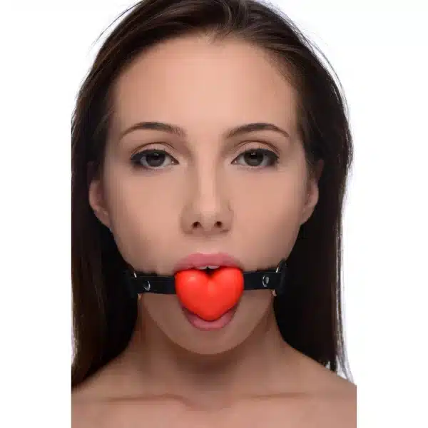 Heart Beat Silicone Heart Shaped Mouth Gag BDSM Bondage Fetish Gear