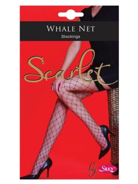 Scarlet Whale Net Stockings