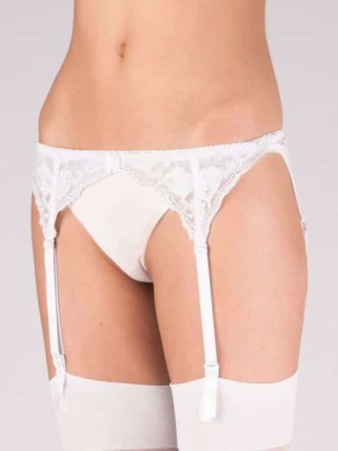Silky Narrow Lace Suspender Belts