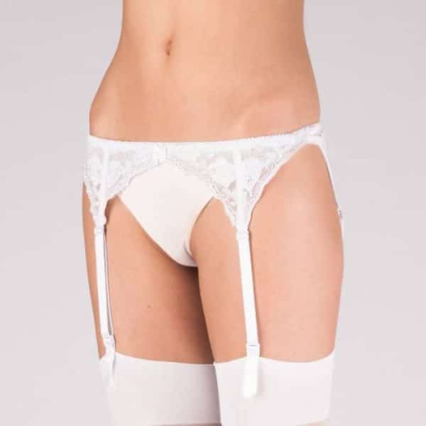 Silky Narrow Lace Suspender Belts