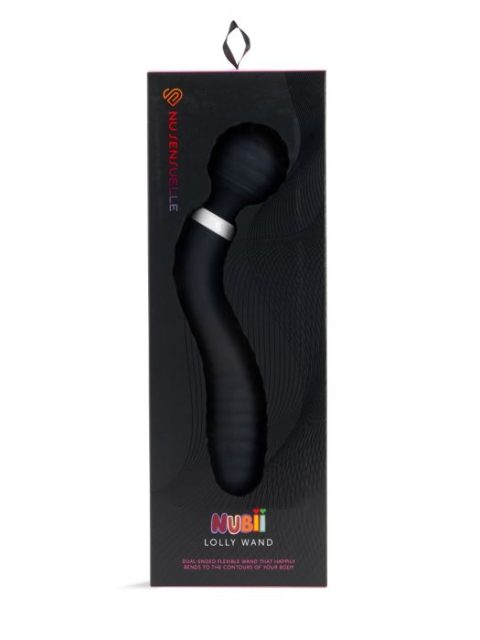 Nu Sensuelle Lolly Double Ended Vibrating Nubii Wand Black